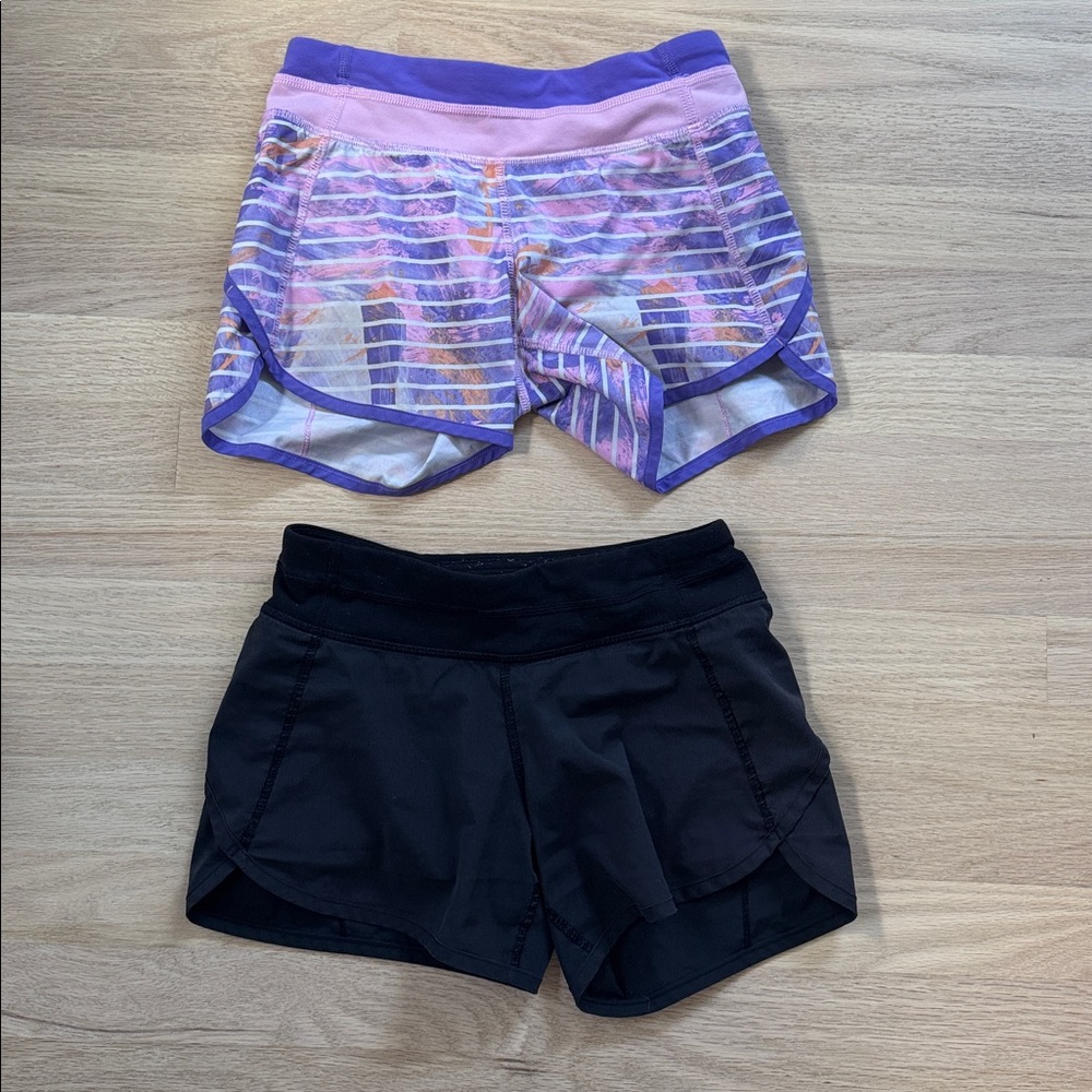 Ivivva Kids Bottoms in Black and Purple Print